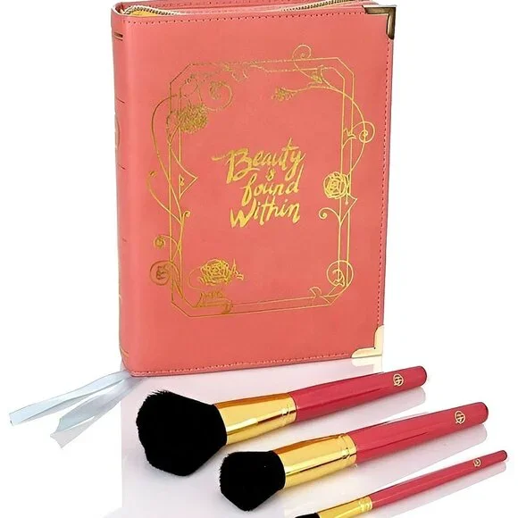 Disney Beauty And The Beast Makeup Bag & Makeup Brushes Clutch By Luke Henderson